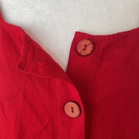 Nice Things By Paloma S Red Linen Mini Dress - Picture 3 of 7